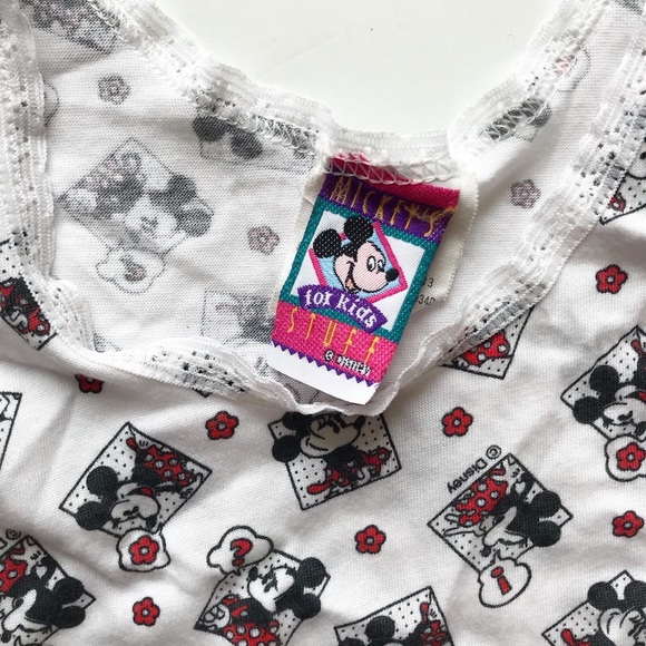 Vintage Disney Mickey Mouse crop tank top 10Y - Picture 4 of 6